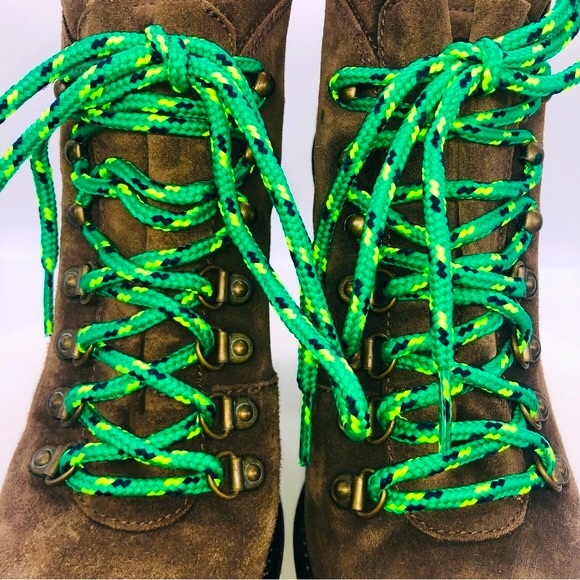 Polo Ralph Lauren Helene Oiled Suede Platform Hiking Boots EU 38 / US 8 EUC - Picture 6 of 11